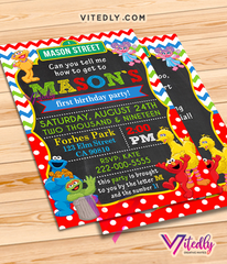 Sesame Street Birthday Invitation