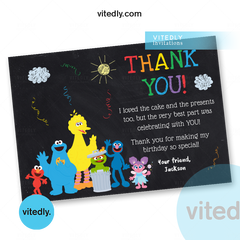 Sesame Street Thank you card