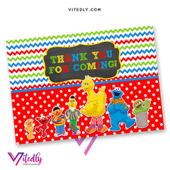 Sesame Street Thank you card