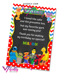 Sesame Street Thank you card