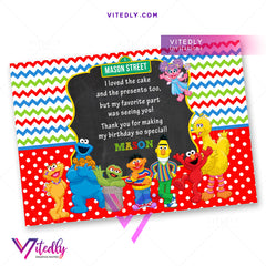 Sesame Street thank you card