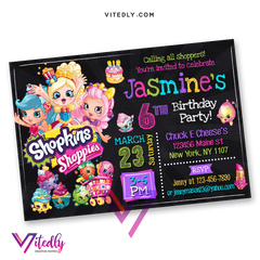 Shopkins Birthday Invitation