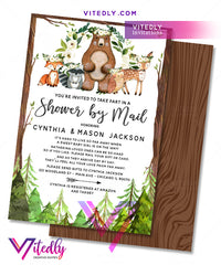 Baby Girl Long Distance Shower by Mail Invitation