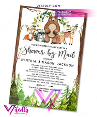 Woodland Shower by Mail Invitation