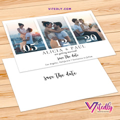 Simple Minimalist Save the Date Photo Invitation