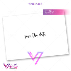 Simple Minimalist Save the Date back design