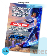 Sonic the Hedgehog Thank you card