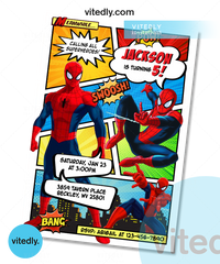 Spiderman Birthday Invitation, Spiderman Invitation, The Amazing Spiderman Invitation