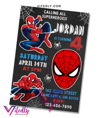 Spiderman Birthday Invitation