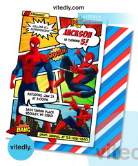 Spiderman Birthday Invitation, Spiderman Invitation, The Amazing Spiderman Invitation