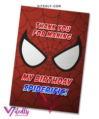 Spiderman Thank you card