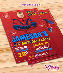 Spiderman Birthday Invitations, Spiderman Invitations, Spiderman Party Invitations