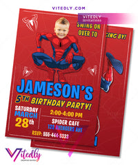 Spiderman Birthday Invitations, Spiderman Invitations, Spiderman Party Invitations
