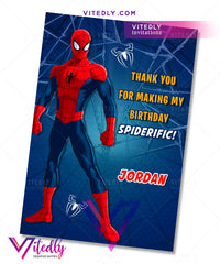 Spiderman thank you card