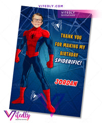 Spiderman thank you card