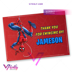 Spiderman thank you card