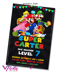 Super Mario Birthday Invitation