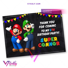 Super Mario Thank you card