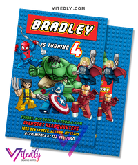 Superhero LEGO Invitation