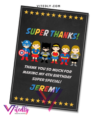 Superhero Thank you card