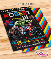 Avengers Birthday Invitation