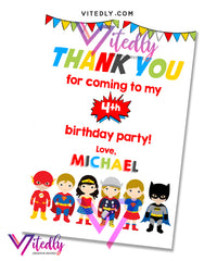 Superhero Thank you card