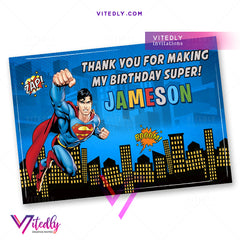 Superman thank you card