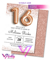 Sweet 16 Invitation