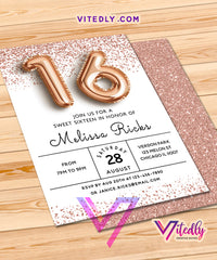Sweet 16 Invitations