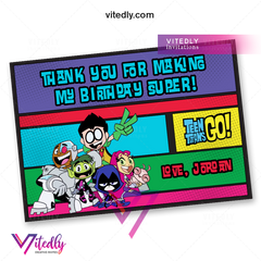 Teen Titans Thank you card