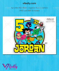 Teen Titans Go Cake Topper, Teen Titans Go Centerpiece, Teen Titans Cake Topper