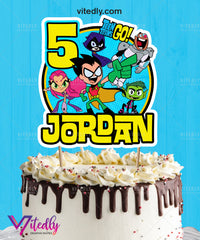 Teen Titans Go Cake Topper, Teen Titans Cake Topper, Teen Titans Topper