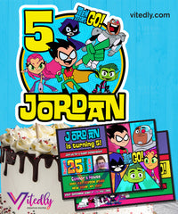 Teen Titans Go Cake Topper, Teen Titans Cake Topper, Teen Titans Topper