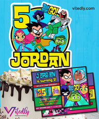 Teen Titans Go Cake Topper, Teen Titans Cake Topper, Teen Titans Topper