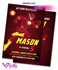 The Flash Birthday Invitation, The Flash Invitation