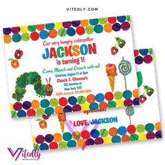The Very Hungry Caterpillar Birthday Invitation