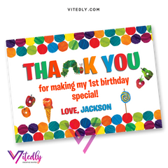 A very Hungry Caterpillar Thank you card