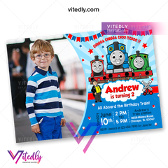Thomas the Train Invitation with Photo