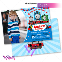 Thomas the Train Invitation with Photo