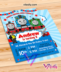 Thomas the Train Invitation with FREE Thank you card