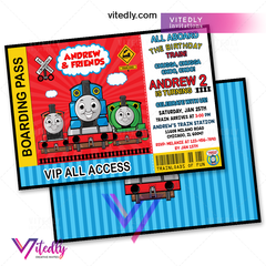 Thomas the Train Invitation, Thomas the Train Birthday Invitation