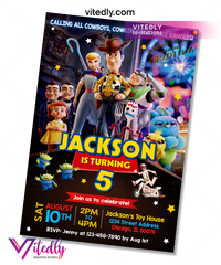 Toy Story 4 Invitation, Toy Story Birthday Invitation
