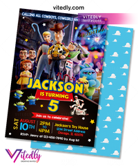 Toy Story 4 Invitation, Toy Story Birthday Invitation