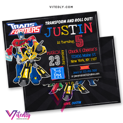 Transformers Birthday Invitation
