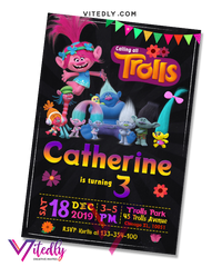 Trolls Invitation