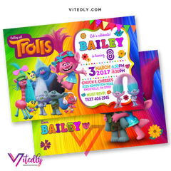 Trolls Invitations