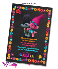 Trolls Thank you card