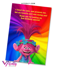 Trolls Thank you card