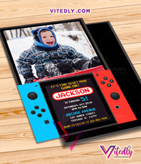 Nintendo Switch Invitation, Game Console Invitation