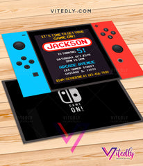 Video Game Invitation, Video Game Birthday Invitation